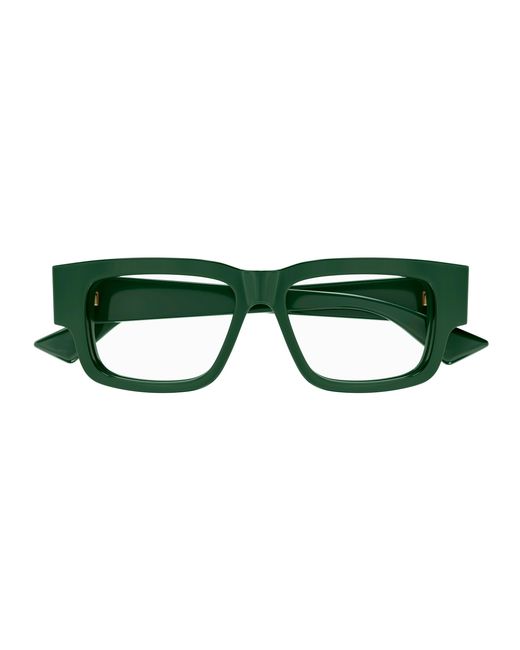 Bottega Veneta Green Bv1280O 003 Optical Frames Acetate Transparent Squared