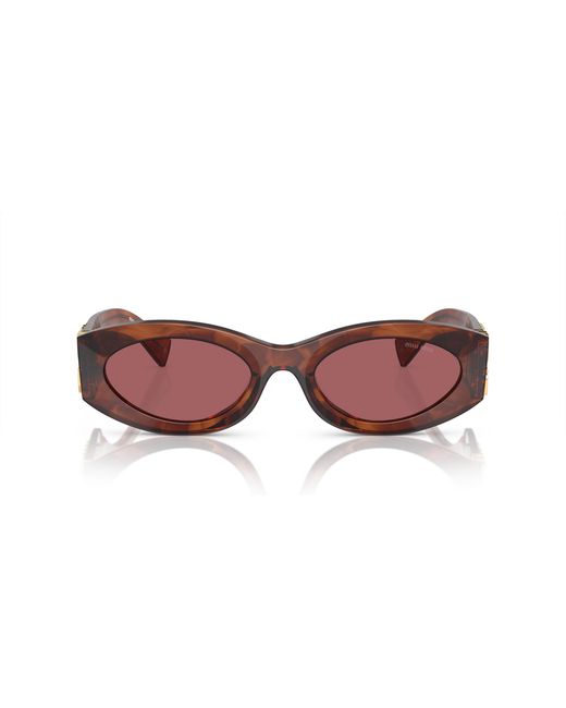 Miu Miu Brown Mu 11Ws 11Q08S Sunglasses Acetate Round Normal