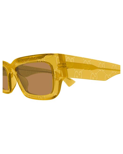 Gucci Yellow Gg1838S 009 Sunglasses Acetate Squared for men