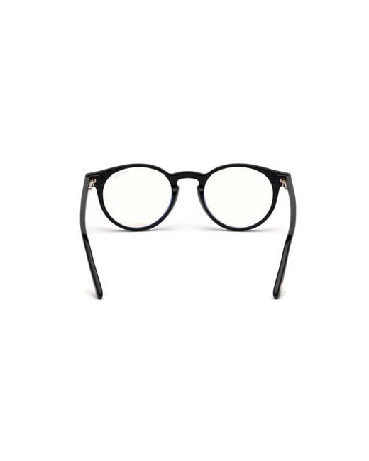 Tom Ford Black Ft5557-B 001 Optical Frames Acetate Round Anti- Light