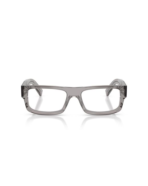 Prada Black Pr D06V 16Z1O1 Optical Frames Acetate Transparent Squared Normal for men
