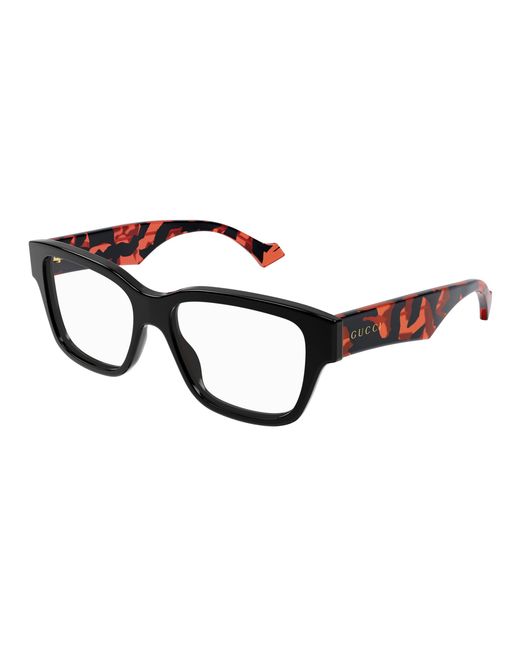 Gucci Black Gg1428O 006 Optical Frames Acetate Squared for men