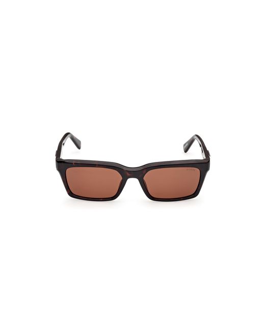Guess Black Gu00300 52E Sunglasses Injected Squared Normal for men