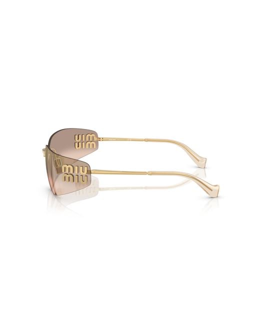 Miu Miu Black Mu A51S 5Ak20P Sunglasses Metal Squared Normal Mirror
