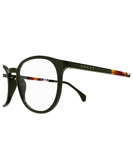 Gucci Black Gg0551O 023 Optical Frames Acetate Transparent Round for men
