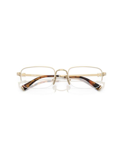 Miu Miu Black Mu 52Wv Zvn1O1 Optical Frames Metal Squared Normal