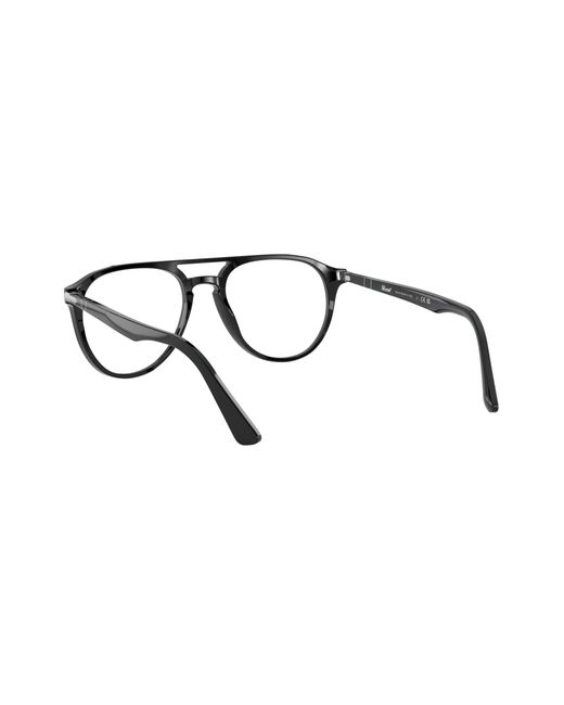 Persol Black Po3160V 095 Optical Frames Acetate Transparent Pilot Normal for men