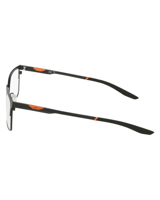 Nike Black 8142 302 Optical Frames Metal Squared Normal for men