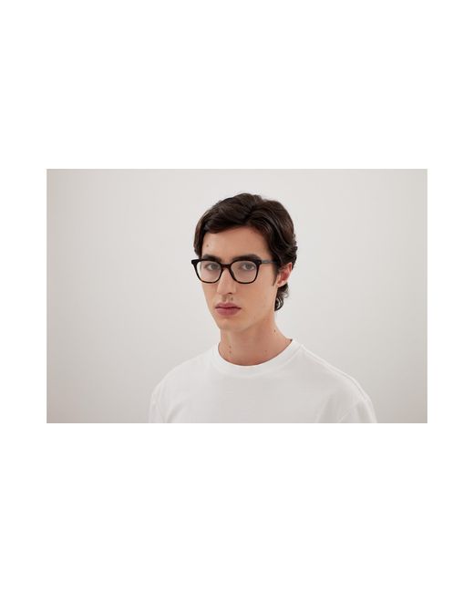 Gucci Black Gg1821O 002 Optical Frames Acetate Transparent Round for men