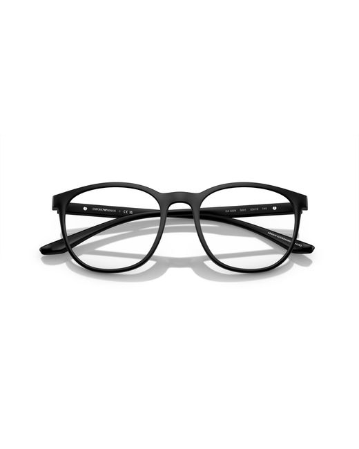 Emporio Armani Black Ea3229 5001 Optical Frames Injected Transparent Pantos Normal for men