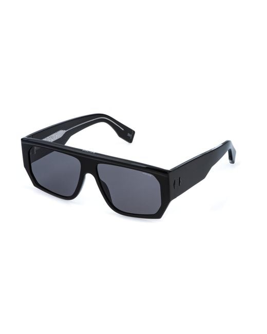 Police Black Splr81 G.O.A.T. 5 700 Sunglasses Acetate Smoke Squared Anti-Glare for men