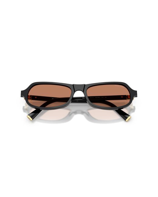 Miu Miu Black Mu B10Su 16K90Q Sunglasses Acetate Geometric Normal