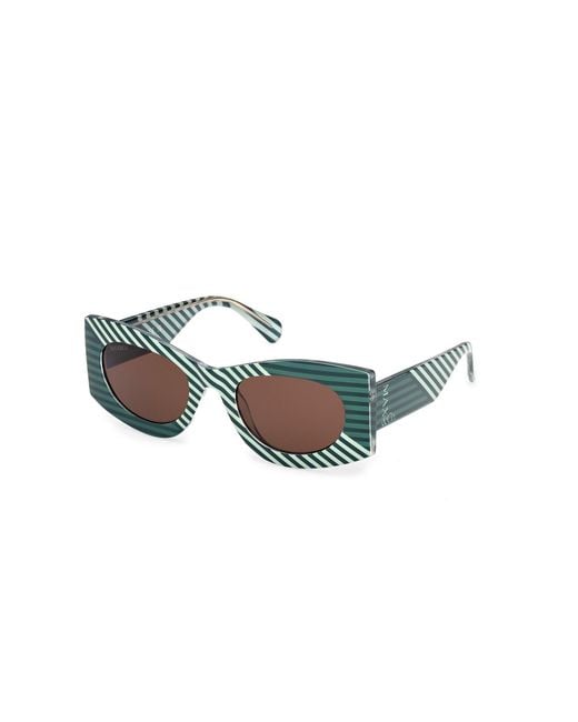 MAX&Co. Black Mo0131 95E Sunglasses Injected Geometric Normal