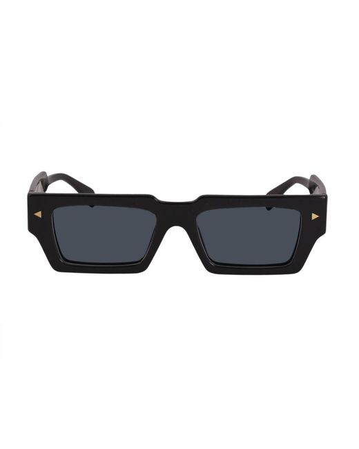 Xlab Black Auckland Sunglasses Acetate Light Squared Shaded