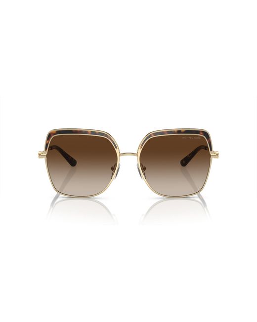 Michael Kors Black Mk1141 Greenpoint 101413 Sunglasses Metal Squared Normal Shaded