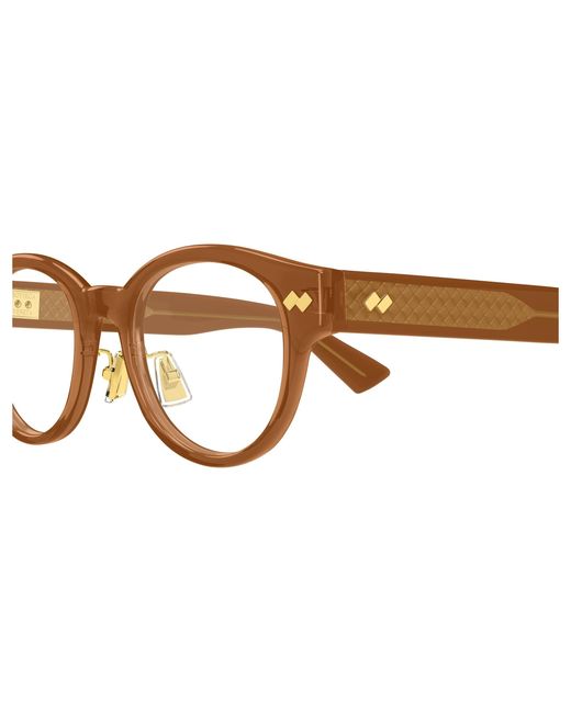 Bottega Veneta Black Bv1405Oa 003 Optical Frames Acetate Transparent Round for men