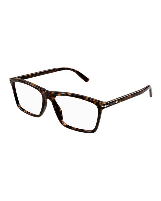 Gucci Black Gg1445O 002 Optical Frames Acetate Transparent Squared for men