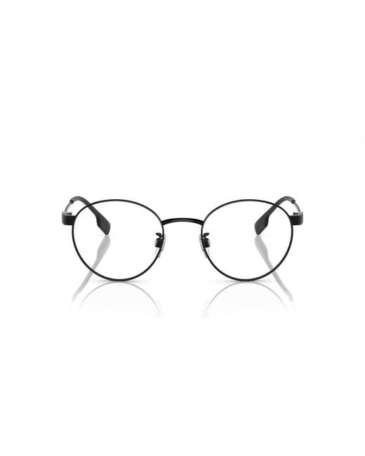 Burberry Black Be1384Td 1007 Optical Frames Titanium Transparent Round Normal for men
