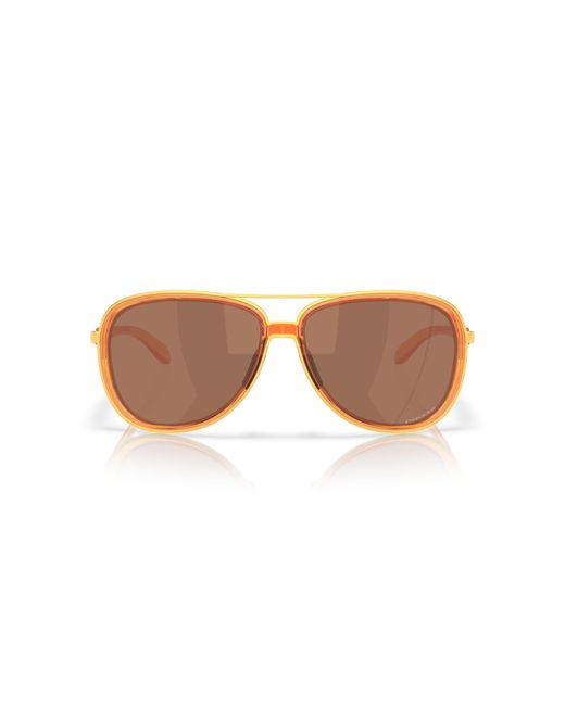 Oakley Black Oo4129 Split Time 412928 Sunglasses Metal Round Normal