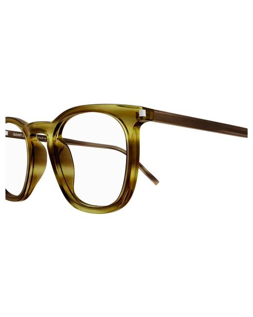 Saint Laurent Black Sl 623 Opt 005 Optical Frames Acetate Transparent Round for men
