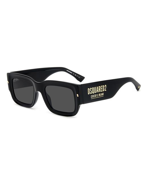 DSquared² Black D2 0089/S 2M2/Ir Sunglasses Plastic Geometric for men