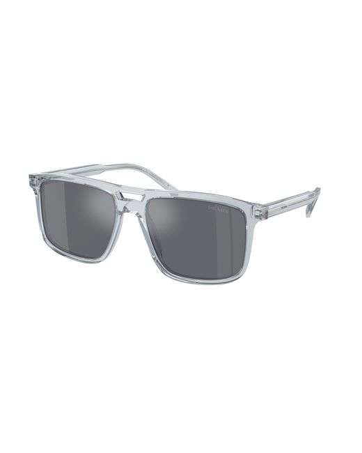 Prada Black Pr A22S 19T175 Sunglasses Acetate Squared Normal Flash for men