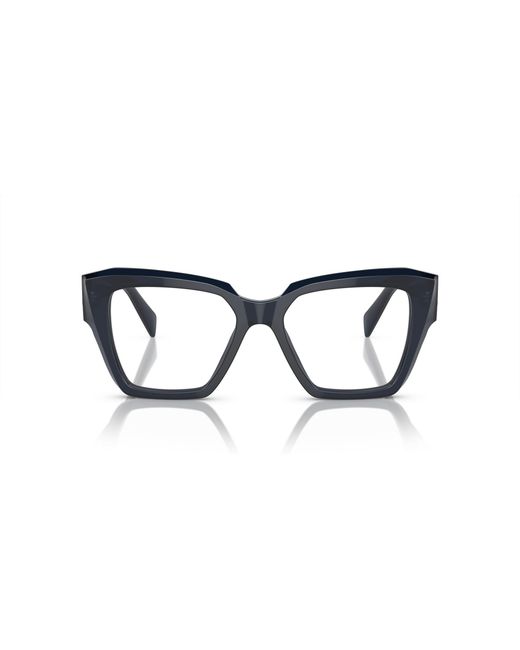 Prada Black Pr 09Zv 08Q1O1 Optical Frames Acetate Transparent Squared Normal