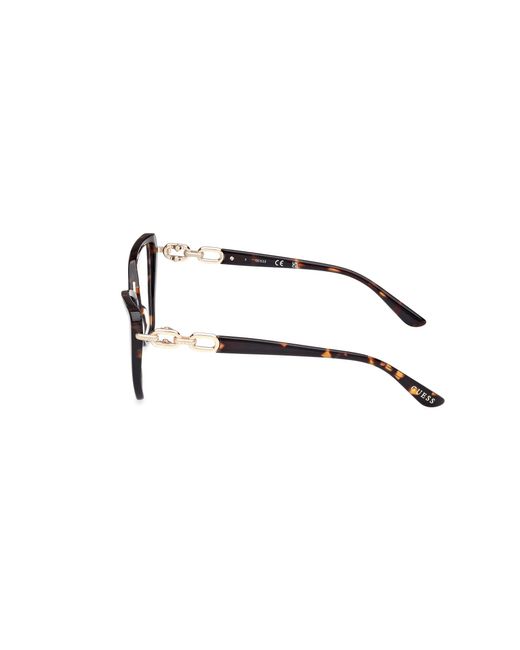 Guess Black Gu50180 001 Optical Frames Acetate Cat Eye Normal