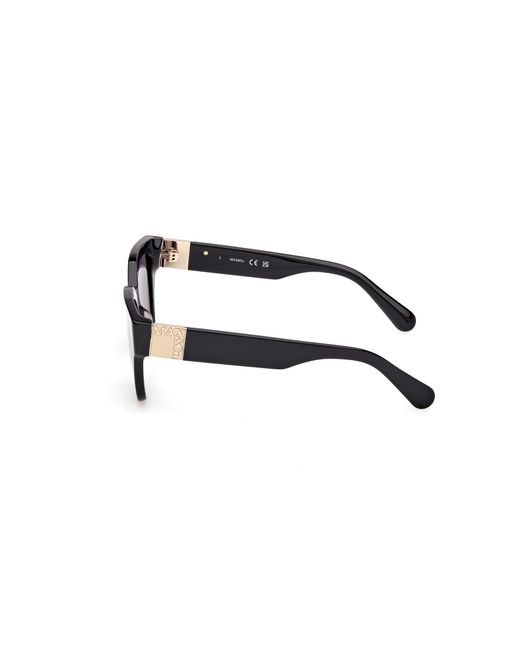 MAX&Co. Black Mo0138 01A Sunglasses Acetate Smoke Squared Normal