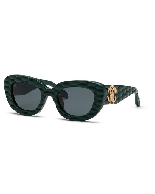 Roberto Cavalli Black Src058M 0D80 Sunglasses Acetate Smoke Geometric Normal