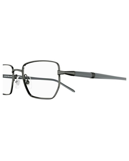 Montblanc Black Mb0347O 006 Optical Frames Metal Transparent Squared for men