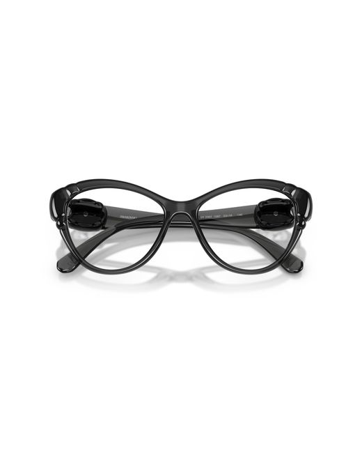 Swarovski Black Sk2057 1087 Optical Frames Injected Cat Eye Normal