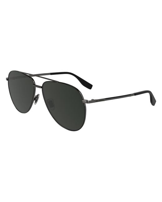 Karl Lagerfeld Black Kl360S 015 Sunglasses Metal Smoke Pilot Normal