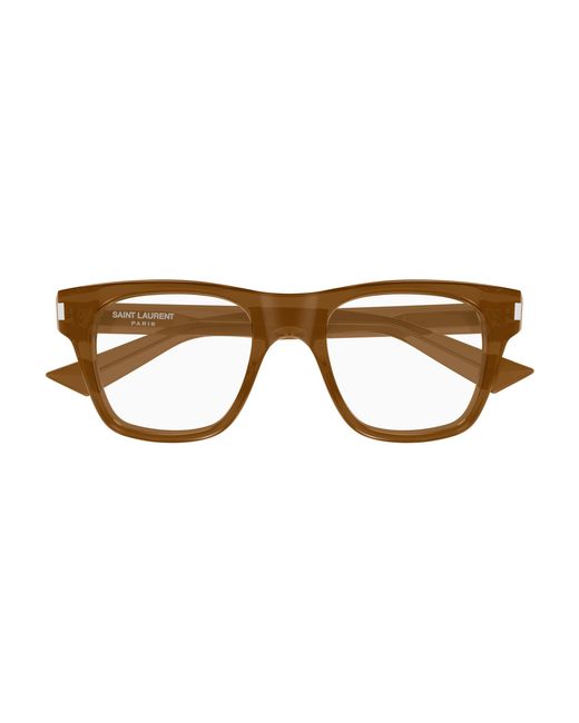 Saint Laurent Black Sl 875 Opt 012 Optical Frames Acetate Transparent Squared for men
