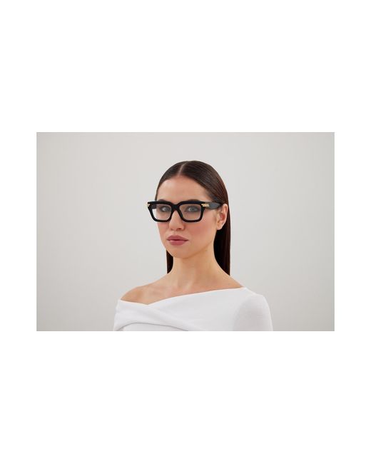 Bottega Veneta Black Bv1324O 001 Optical Frames Acetate Transparent Squared