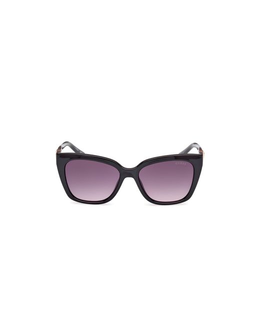 Guess Black Gu7878 01B Sunglasses Injected Smoke Squared Normal Shaded