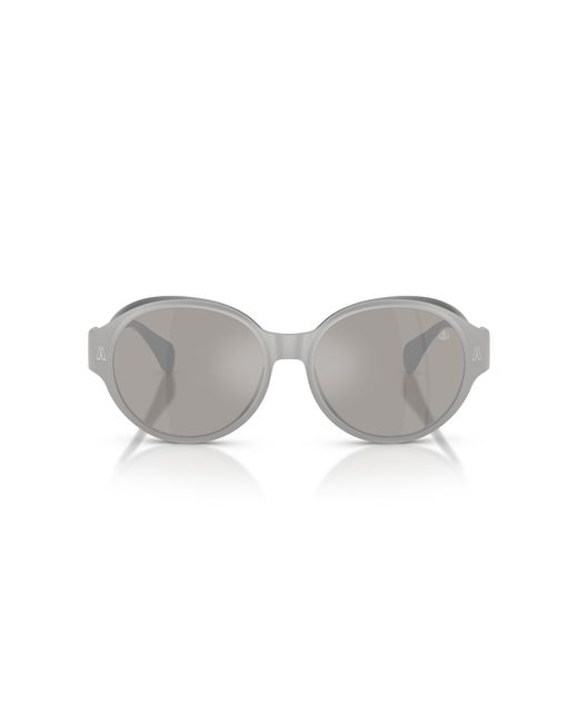 Moncler Black Me4005T Auros 10046G Sunglasses Titanium Round Normal