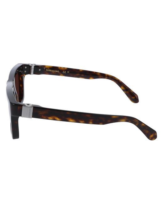 Ferragamo Black Sf2071S 242 Sunglasses Acetate Squared Normal for men