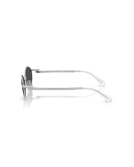 Swarovski Black Sk7033 400187 Sunglasses Metal Round Normal