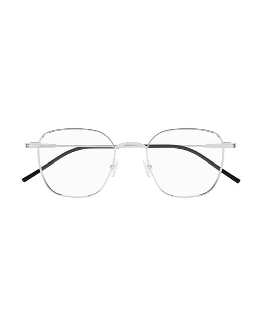 Saint Laurent Black Sl 852 005 Optical Frames Metal Transparent Round
