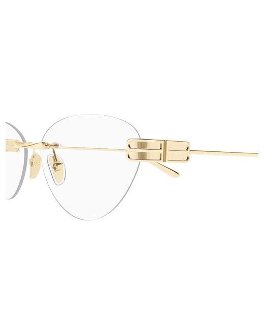 Balenciaga Black Bb0489O 004 Optical Frames Metal Transparent Cat Eye