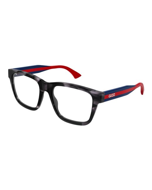 Gucci Black Gg1870O 008 Optical Frames Acetate Transparent Squared for men