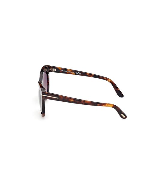 Tom Ford Black Ft1189 Odette 52F Sunglasses Acetate Butterfly Normal