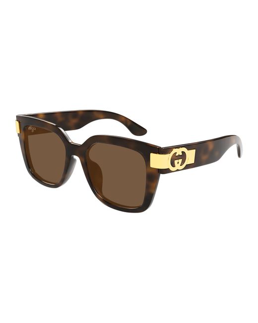 Gucci Black Gg1690Sk 002 Sunglasses Injected Squared