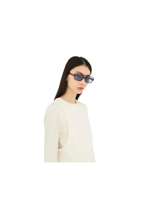 Retrosuperfuture Black Yar Vico Melanzana Sunglasses Acetate Squared Normal