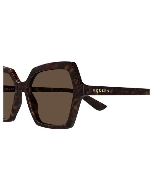 McQueen Black Am0537S 002 Sunglasses Acetate Geometric