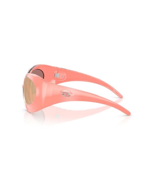 DIESEL Pink Dl3014U 2061/Z Sunglasses Injected Cat Eye Mirror