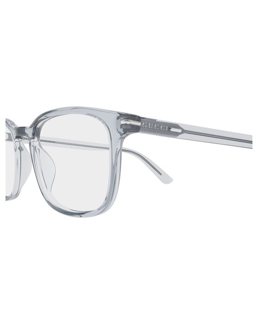 Gucci Black Gg2129O 004 Optical Frames Acetate Transparent Squared for men
