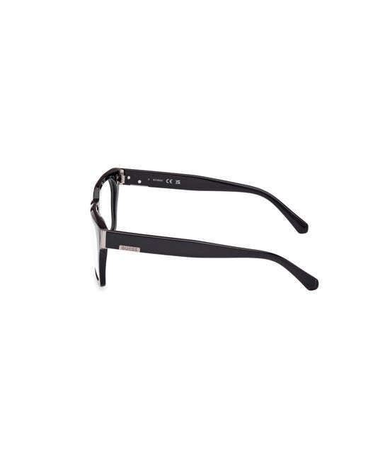 Guess Black Gu50188 001 Optical Frames Acetate Squared Normal for men