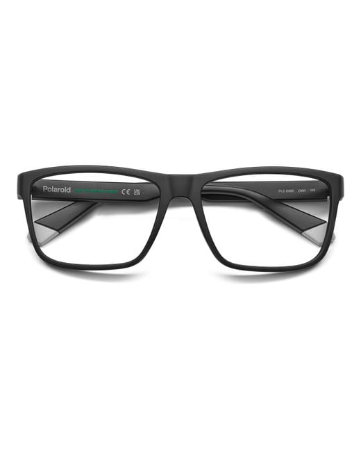 Polaroid Black Pld D569 O6W Optical Frames Eco-Poliame Squared Normal for men